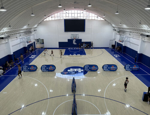 Laminate Portable Flooring: Birch, Wooden, for Basketball Fun