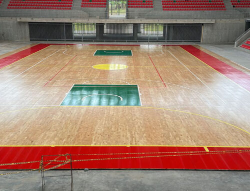 Laminate Basketball LVL Larch Assembly:  Wooden Flooring Guide